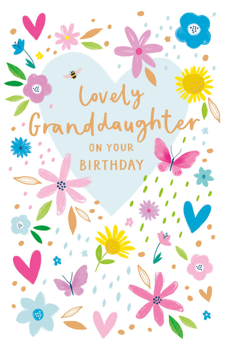 Simply Traditional Birthday Card for Granddaughter, Conv Design