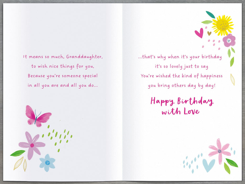 Simply Traditional Birthday Card for Granddaughter, Conv Design