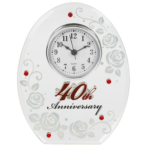 Mirror Anniversary Clock 40th