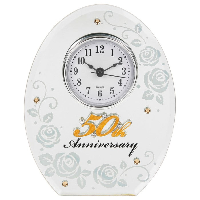 Mirror Anniversary Clock 50th