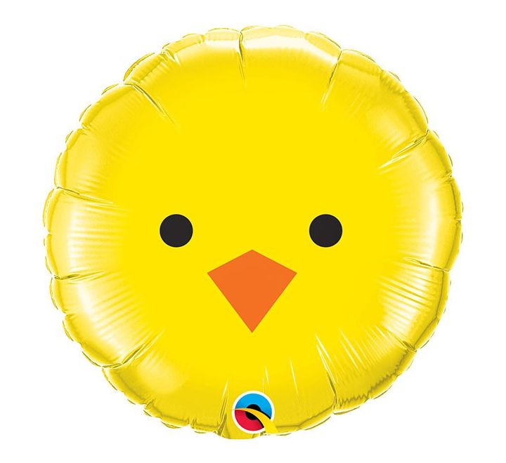 Easter Chick Shape Head Foil Balloon (Optional Helium Inflation)