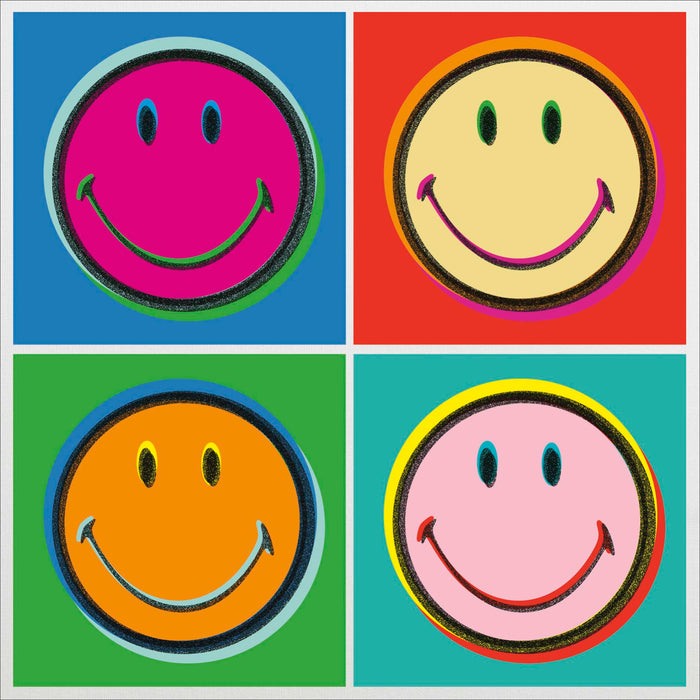 Kindred Smiley Art Open Card for Blank, Conv Design