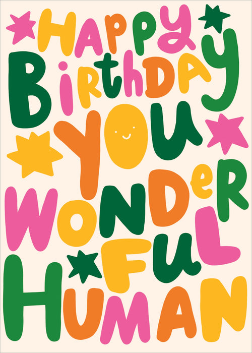 Happy Vibes (Mind) Birthday Card for Conv, Conv Design