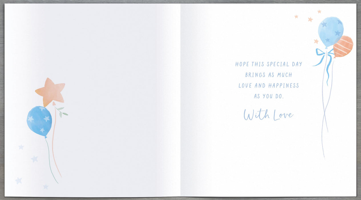 Carlton Christening Card for Godson, Conv Design