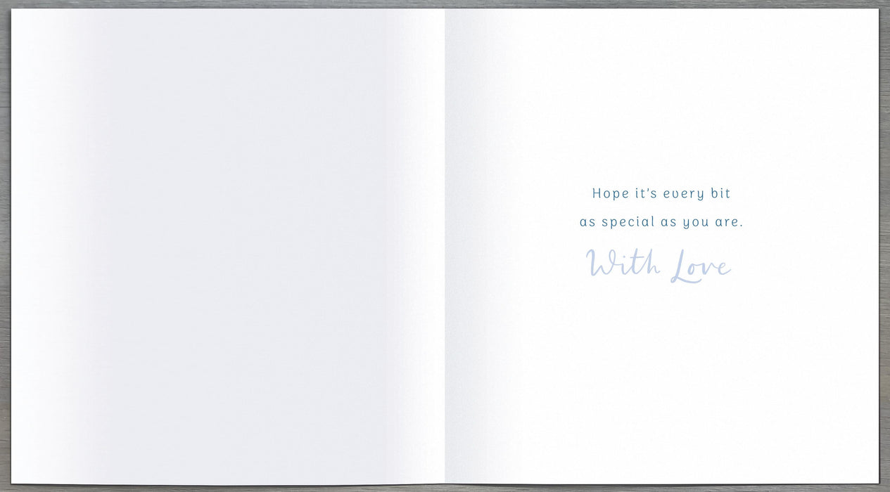 Carlton Christening Card for Grandson, Conv Design