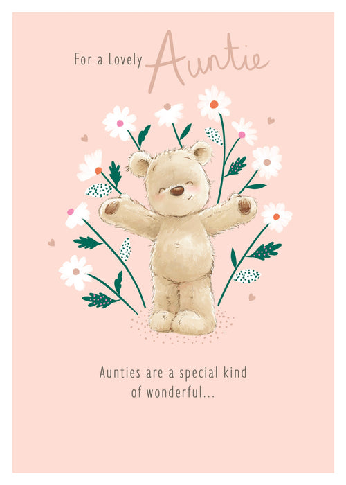 Nutmeg Birthday Card for Auntie, Cute Design