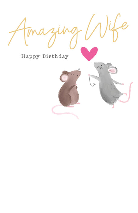Carlton Birthday Card for Wife, Cute Design
