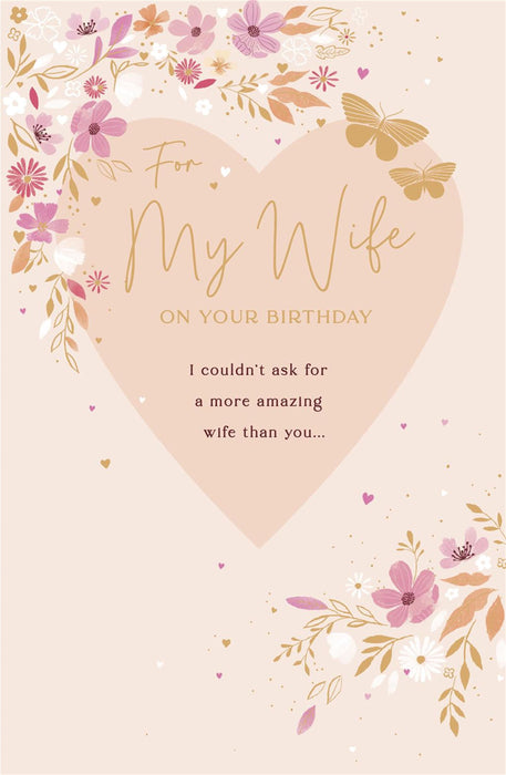 Gibson | Birthday Card Wife | Conventional Design | With Envelope