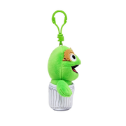 Ty Key Clip - Oscar the Grouch (Sesame Street) soft toy - left side