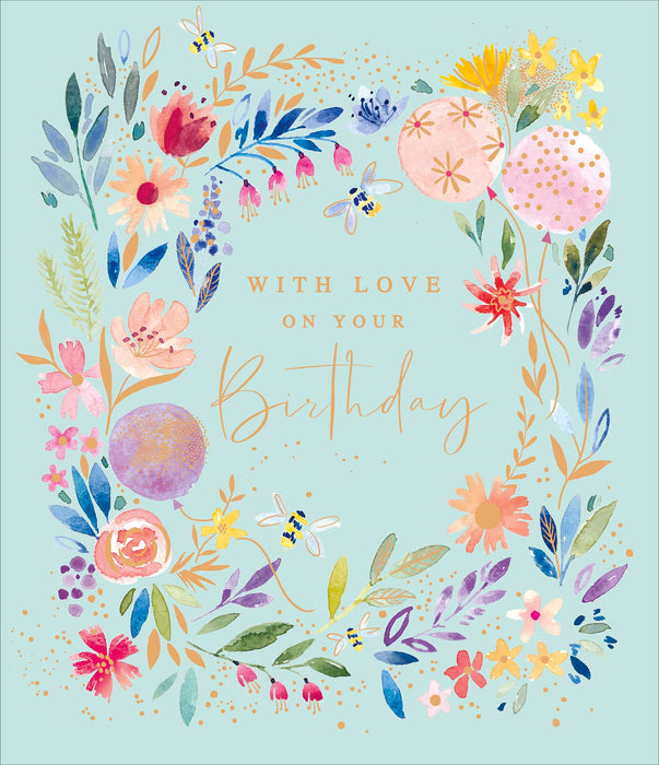Butterfly Garden Birthday Card for Conv, Conv Design