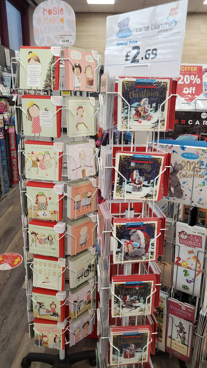 Card spinners packed with cards for everyone