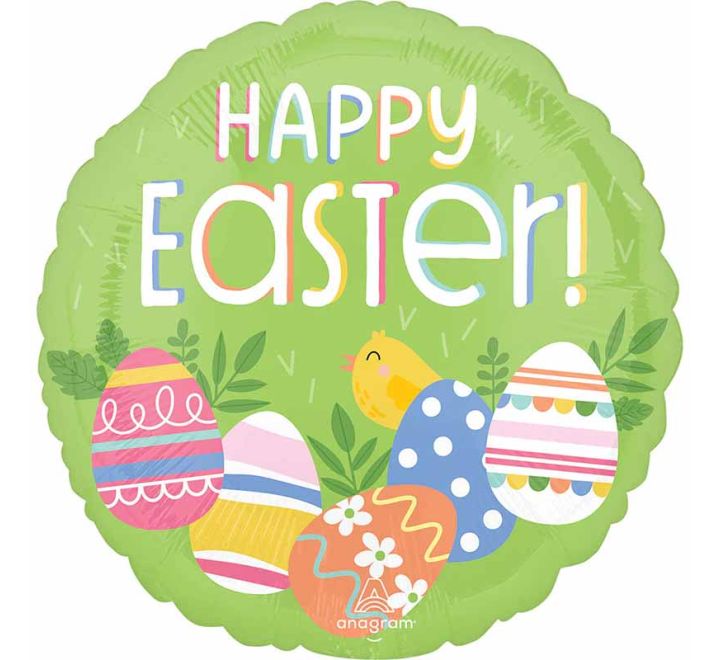 Happy Easter Foil Balloon (Optional Helium Inflation)