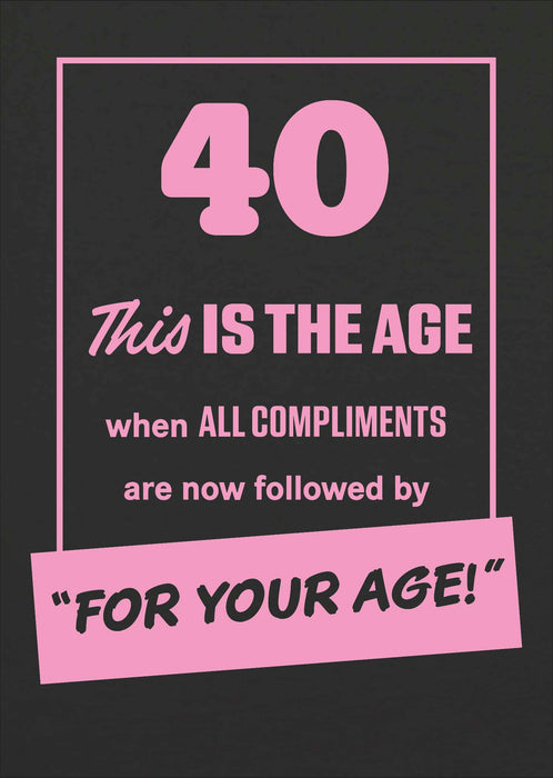 Neon Flash Birthday Card for 40th, Hum Design