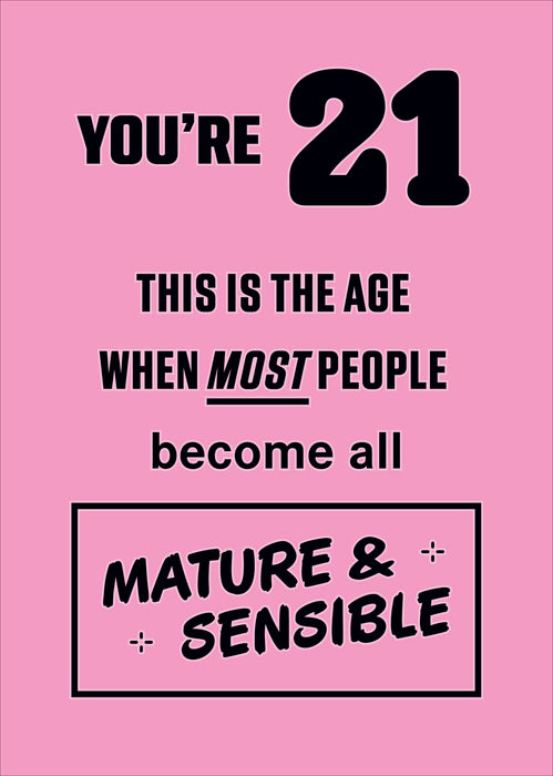 Neon Flash Birthday Card for 21st, Hum Design