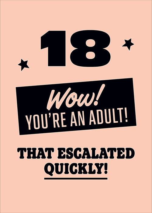 Neon Flash Birthday Card for 18th, Hum Design