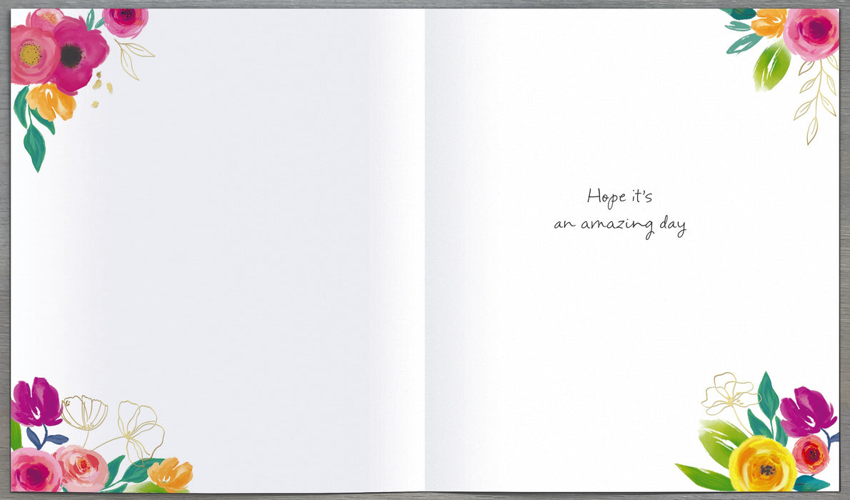 Velvet Bloom Birthday Card for Conv, Conv Design