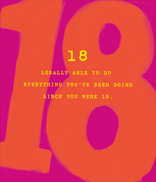 How Old?! Birthday Card for 18th, Hum Design