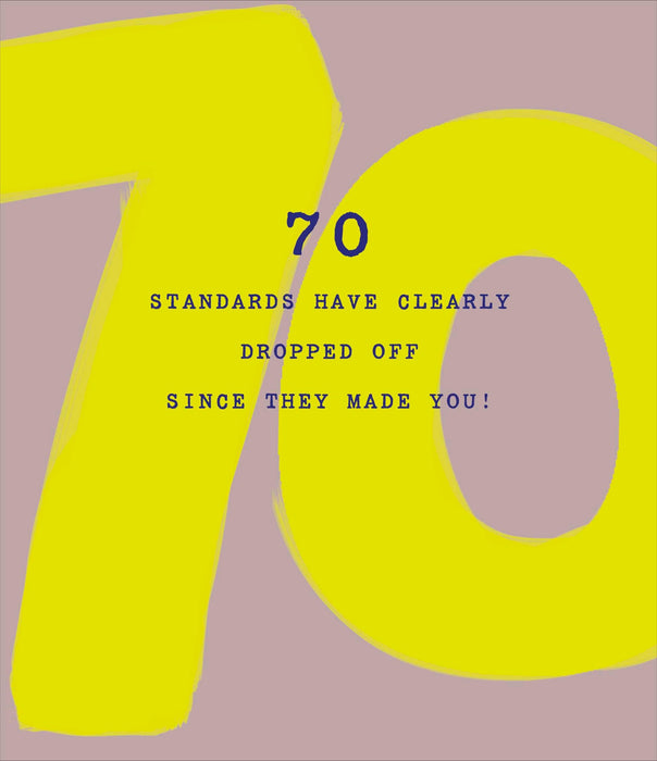 How Old?! Birthday Card for 70th, Hum Design