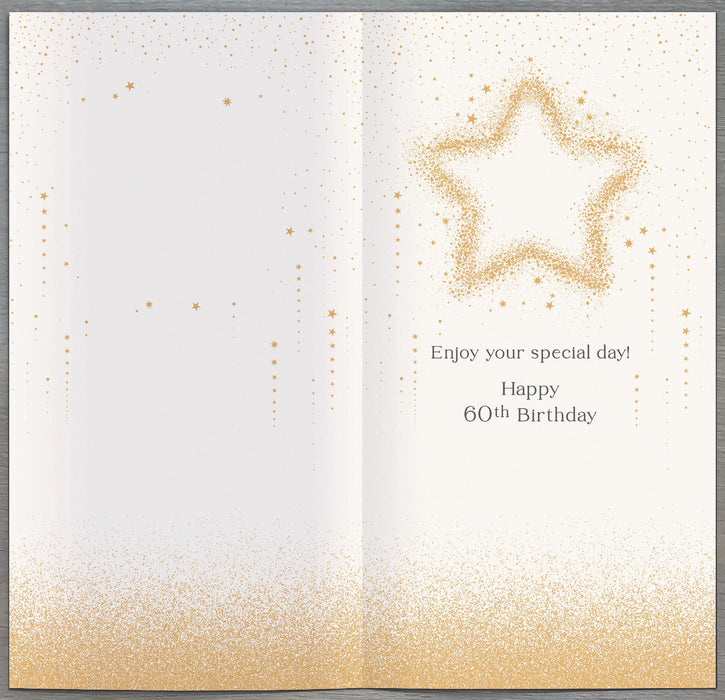 Celestial Spark Birthday Card for 60th, Conv Design
