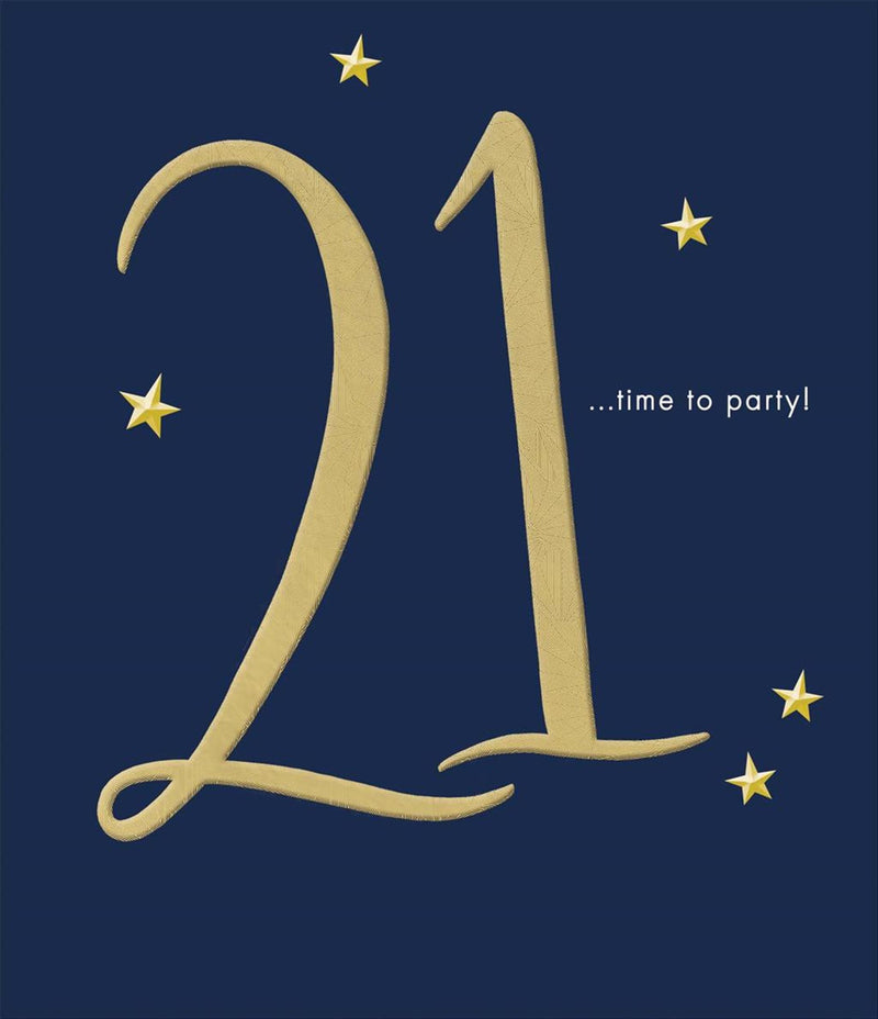 Carlton | 21st Birthday Card | Conventional Design | With Envelope