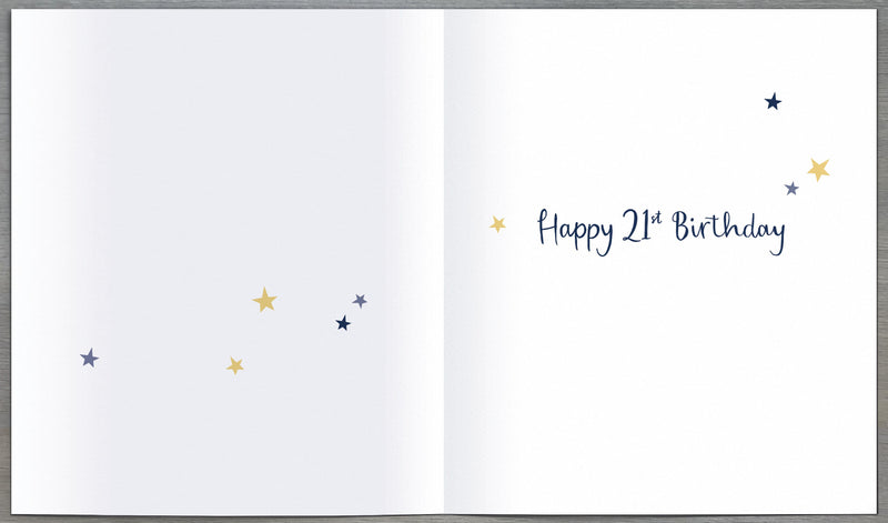21st Birthday Card - back