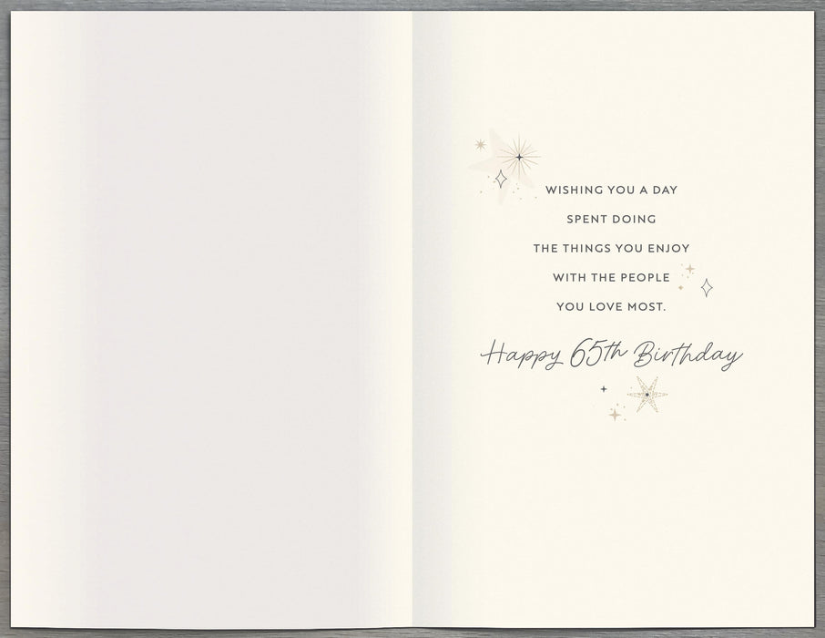 Gibson Birthday Card for 65th, Conv Design