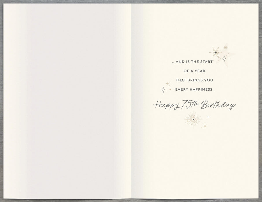 Gibson Birthday Card for 75th, Conv Design