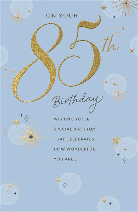 Gibson Birthday Card for 85th, Conv Design