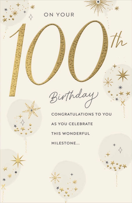 Gibson Birthday Card for 100th, Conv Design