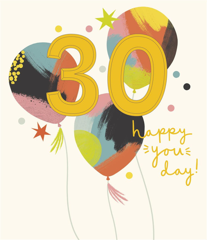 Carlton | 30th Birthday Card | Conventional Design | With Envelope
