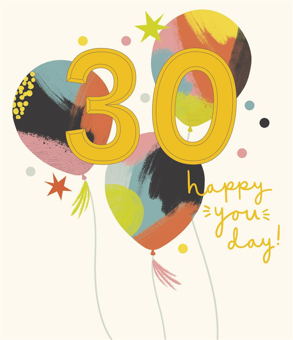 Carlton | 30th Birthday Card | Conventional Design | With Envelope