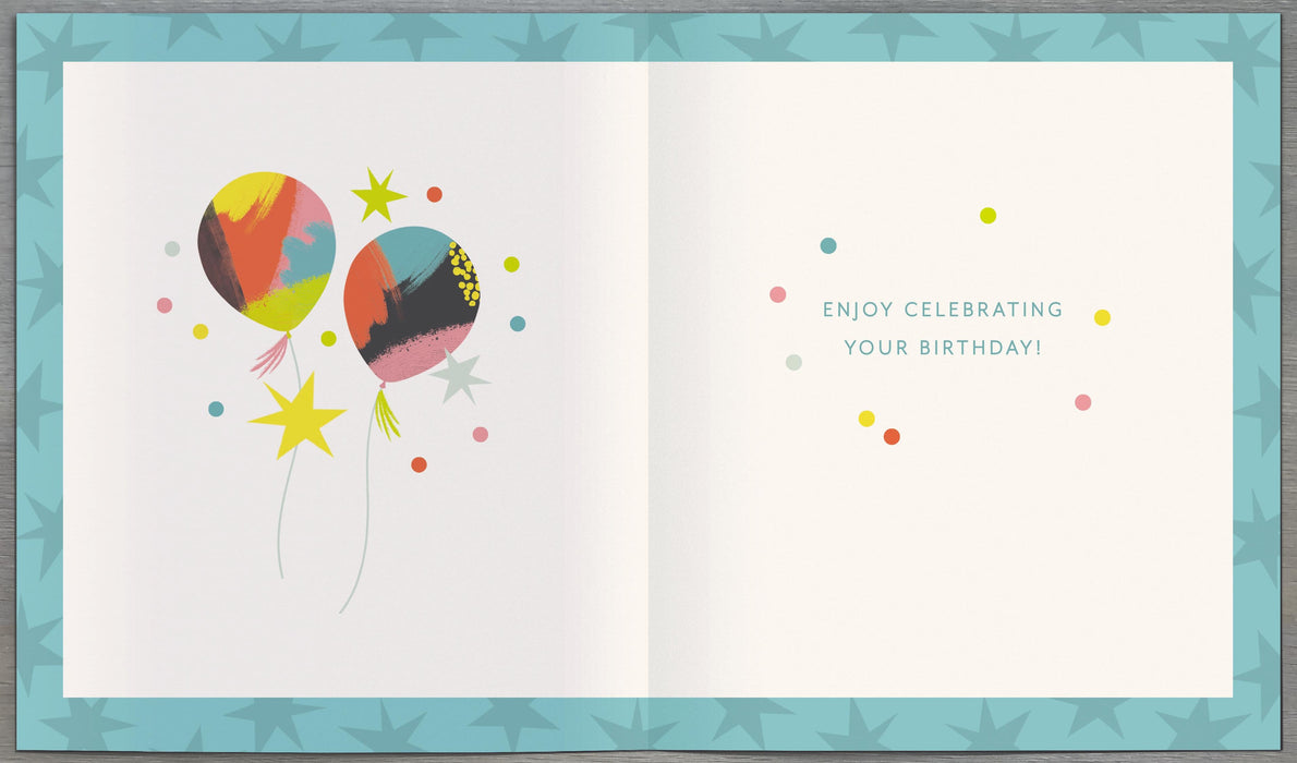 Zig Zag Birthday Card for 80th, Conv Design