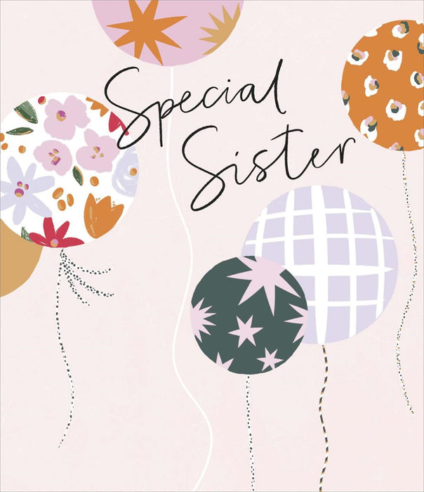 Carlton | Birthday Card Sister | Conventional Design | With Envelope