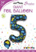 Dinosaur Pattern Blue Number 5 Giant Foil Balloon 34"