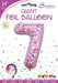 Unicorn Pattern Pink Number 7 Giant Foil Balloon 34"
