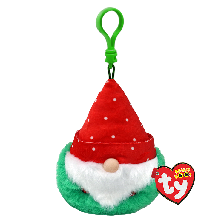 Ty Key Clip - Topsy the Green Gnome soft toy