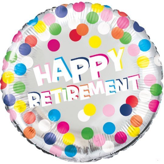 Happy Retirement Foil Balloon (Optional Helium Inflation)
