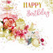 Birthday Card - Floral Cake & Flowers Design