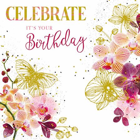 Birthday Card - Elegant Floral Birthday Card