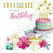 Birthday Card - Butterfly Floral Design