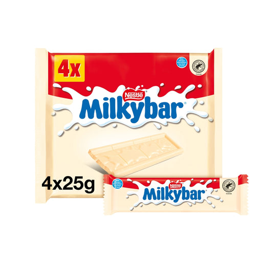 Milkybar Medium White Chocolate Bars 4 Pack