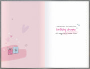 4th Birthday Card Girl - back