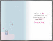 7th Birthday Card Girl - back