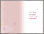8th Birthday Card Girl - back