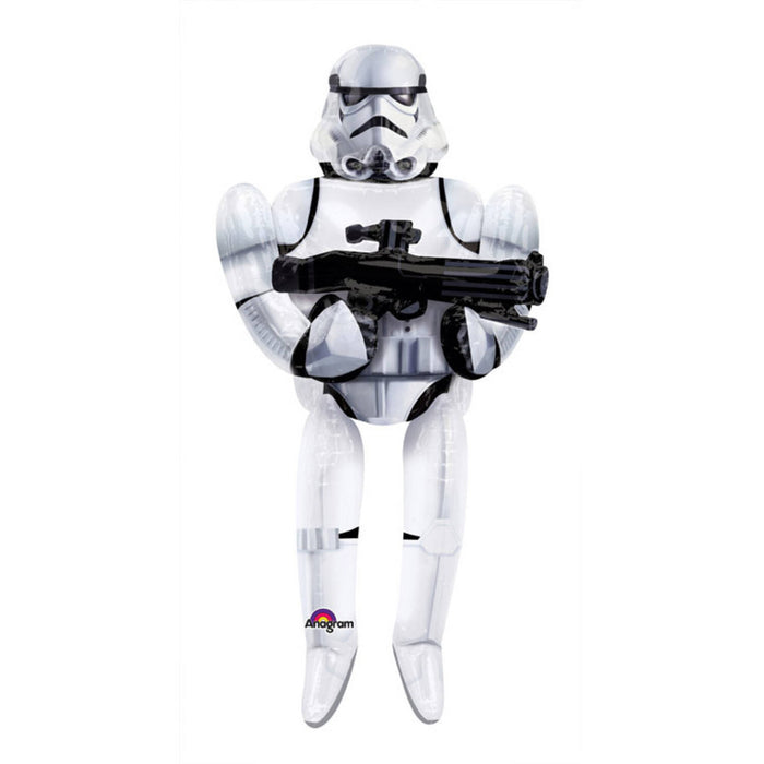 Star Wars Stormtrooper Airwalker Foil Balloon (Optional Helium Inflation)