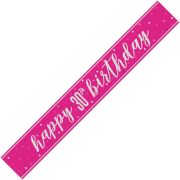 Banner 30th Birthday pink