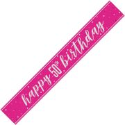Banner 50th Birthday pink
