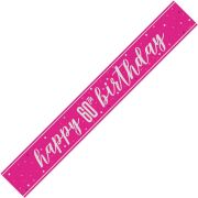 Banner 60th Birthday pink