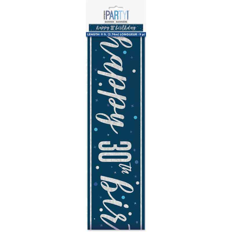 Banner 30th Birthday navy silver