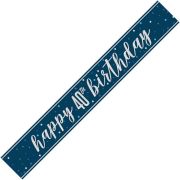 Banner 40th Birthday navy silver